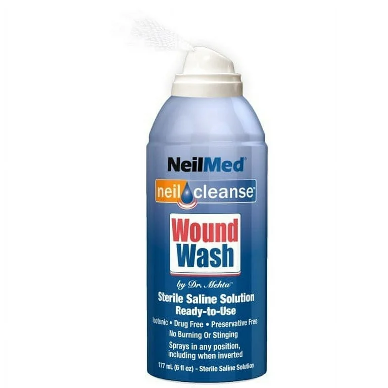 Saline solution spray bottle